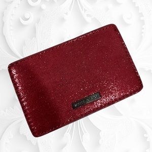 NWT White House Black Market Red Shimmer Credit Card Wallet